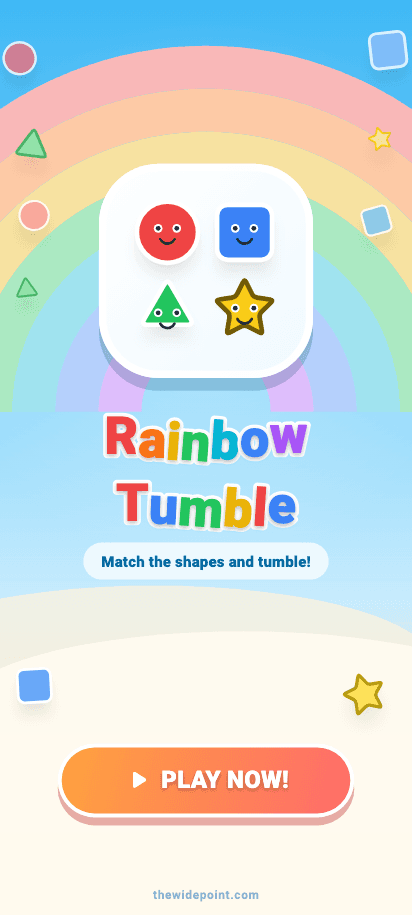 Rainbow Tumble — Title screen